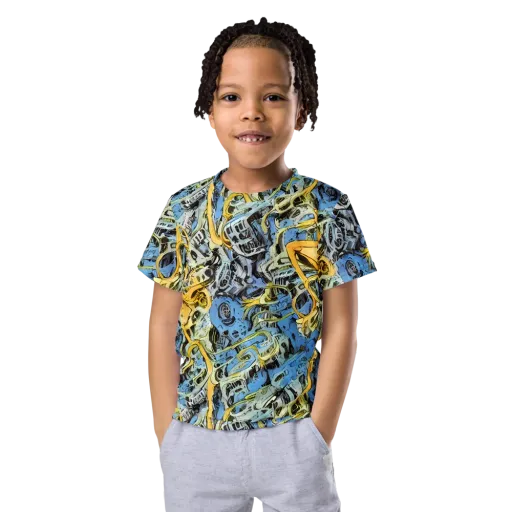 Electric Ossuary on a Kids Crew Neck T-Shirt