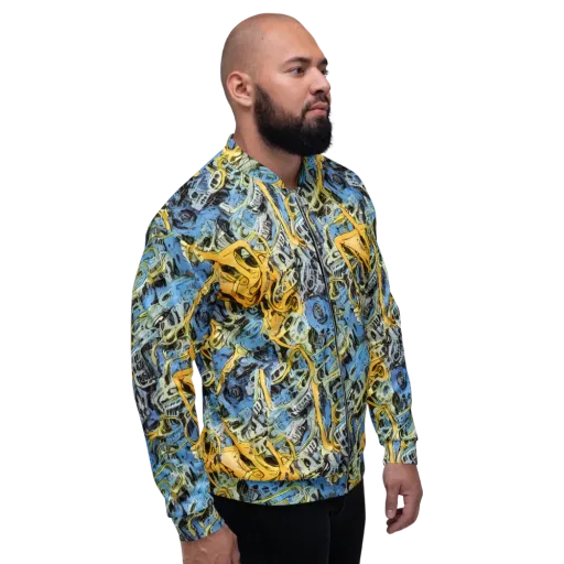 Electric Ossuary on a Bomber Jacket