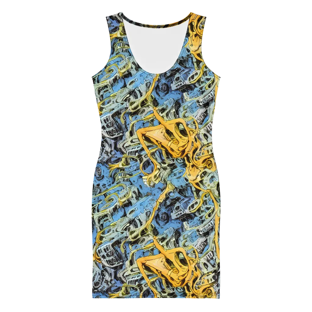 Electric Ossuary on Bodycon Dress — Front