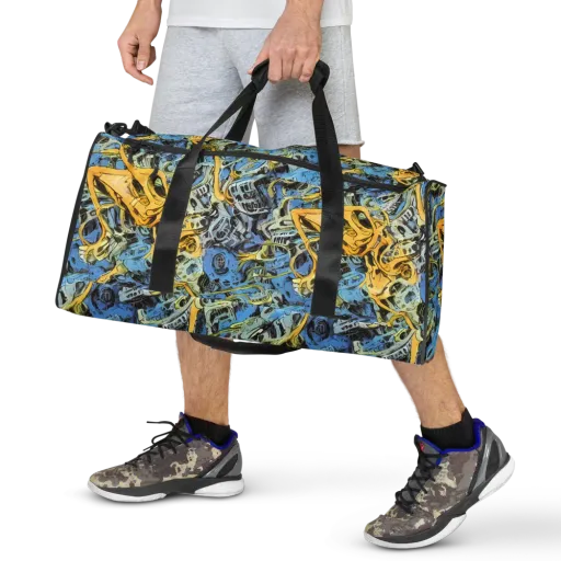 Electric Ossuary on a Duffle Bag