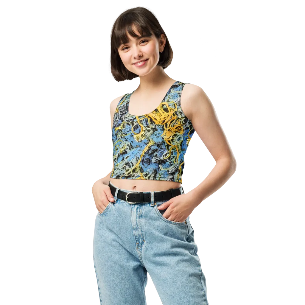 Electric Ossuary on Crop Top — Front
