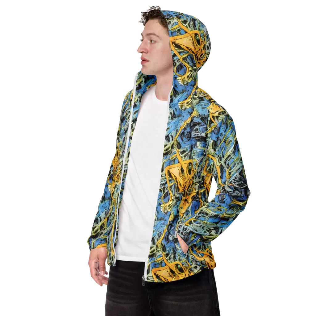 Electric Ossuary on Men's Windbreaker — Left Front