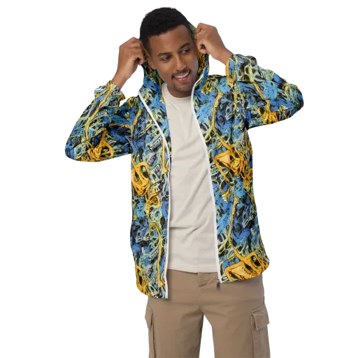 Electric Ossuary on a Men's Windbreaker