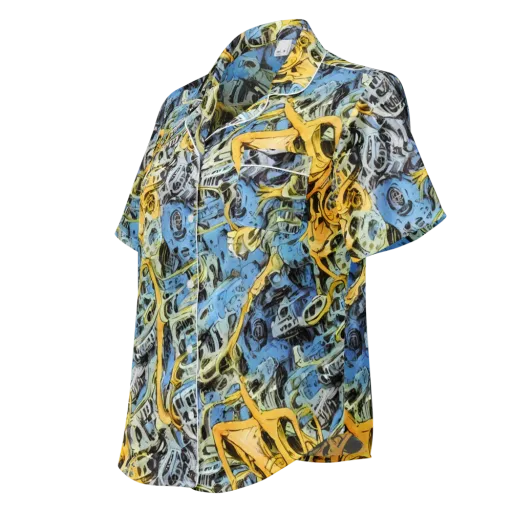 Electric Ossuary on a Women's Short Sleeve Pajama Top