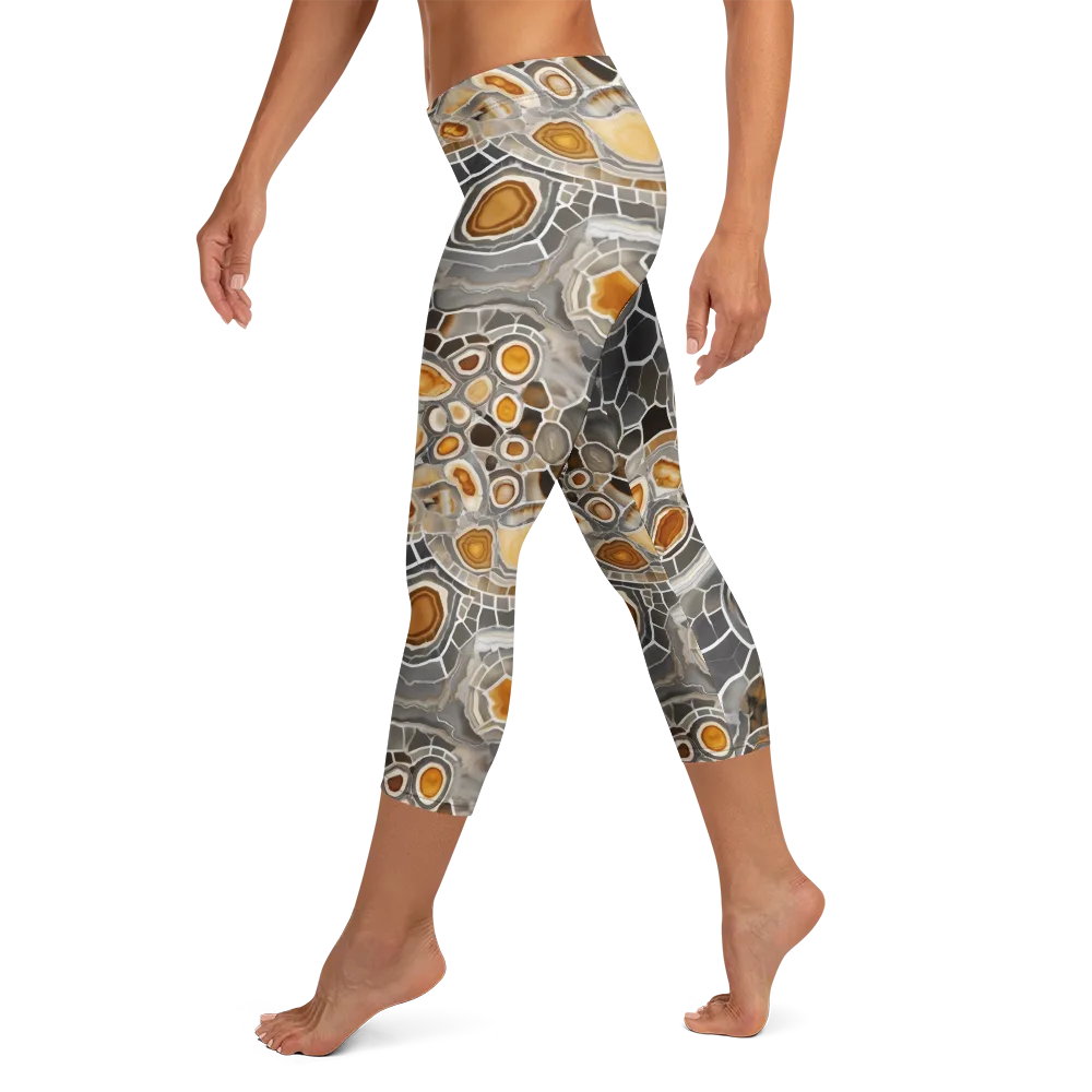 Amber Geode on Capri Leggings — Left