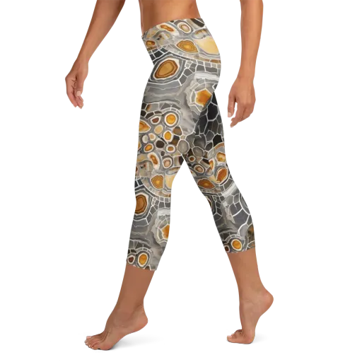 Amber Geode on a Capri Leggings