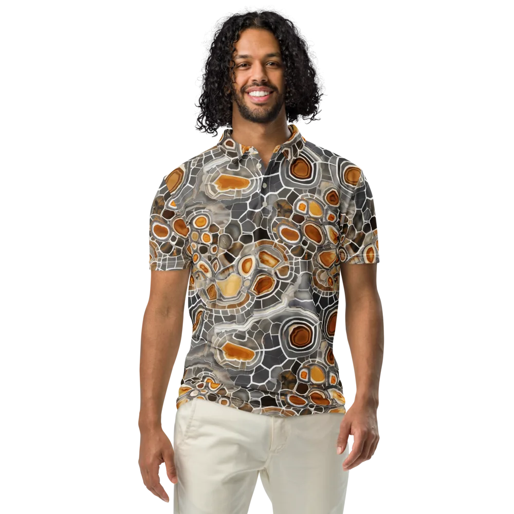 Amber Geode on Men's Slim Fit Polo Shirt — Front
