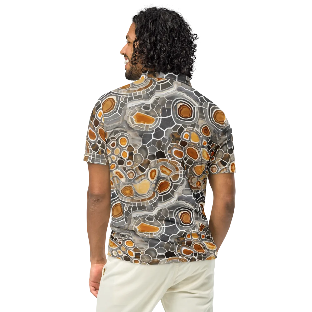 Amber Geode on Men's Slim Fit Polo Shirt — Back