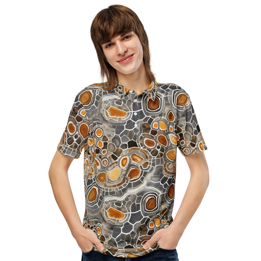 Amber Geode on Men's Slim Fit Polo Shirt — Front