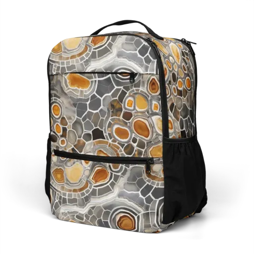 Amber Geode on a Utility Backpack