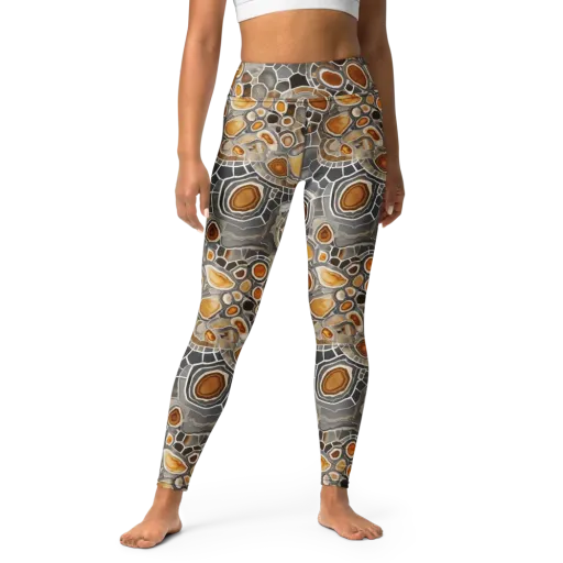 Amber Geode on a Yoga Leggings