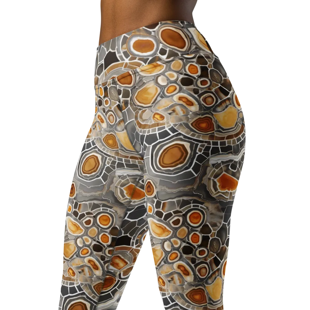 Amber Geode on Yoga Leggings — Left Front