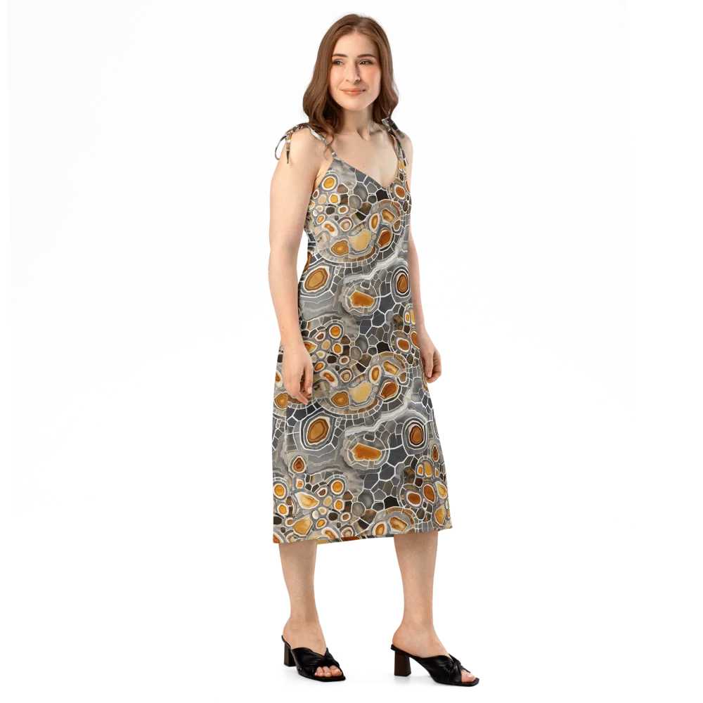 Amber Geode on Slip Dress — Right Front