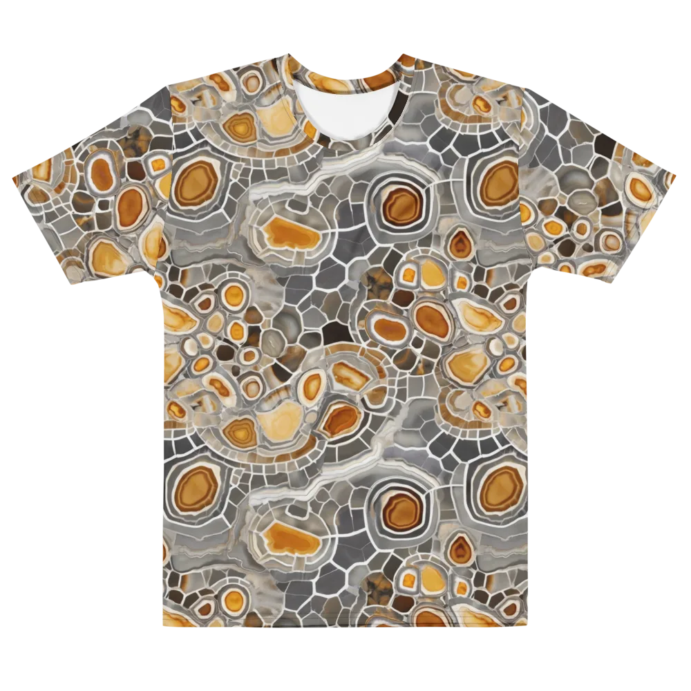 Amber Geode on Men's Cotton Crew Neck T-Shirt — Front