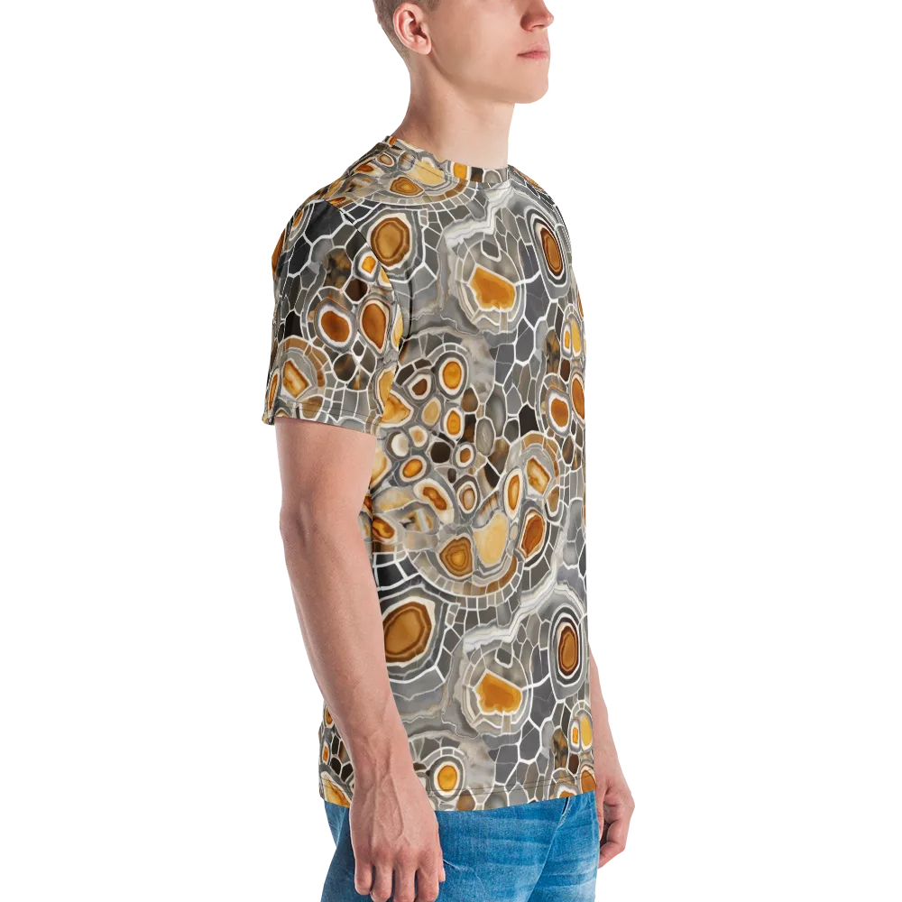 Amber Geode on Men's Crew Neck T-Shirt — Right