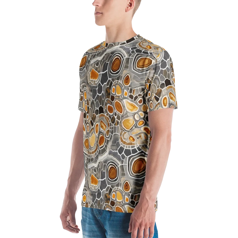 Amber Geode on Men's Crew Neck T-Shirt — Left