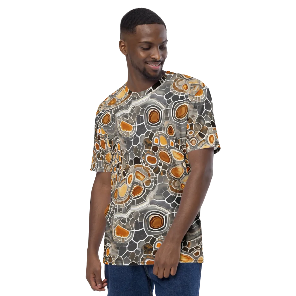 Amber Geode on Men's Crew Neck T-Shirt — Left