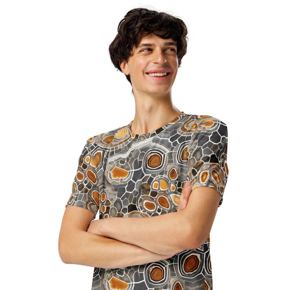 Amber Geode on Men's Crew Neck T-Shirt — Left Front