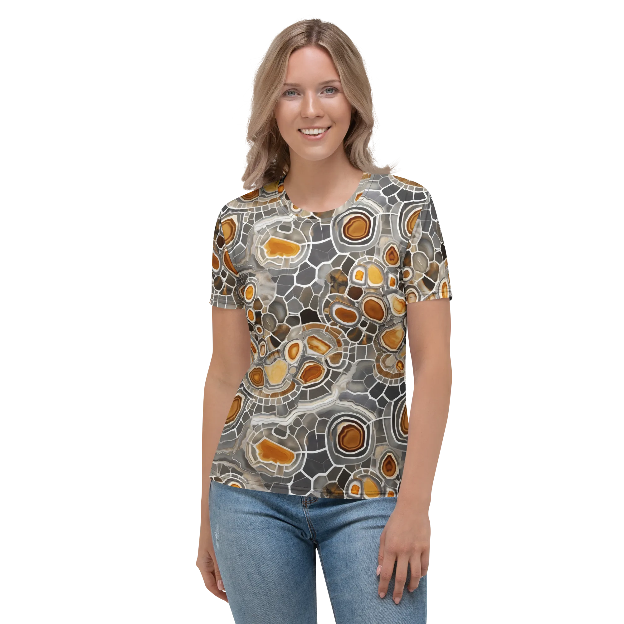 Amber Geode on Women's Crew Neck T-Shirt — Front