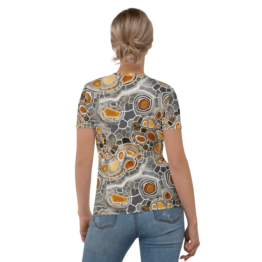 Amber Geode on Women's Crew Neck T-Shirt — Back