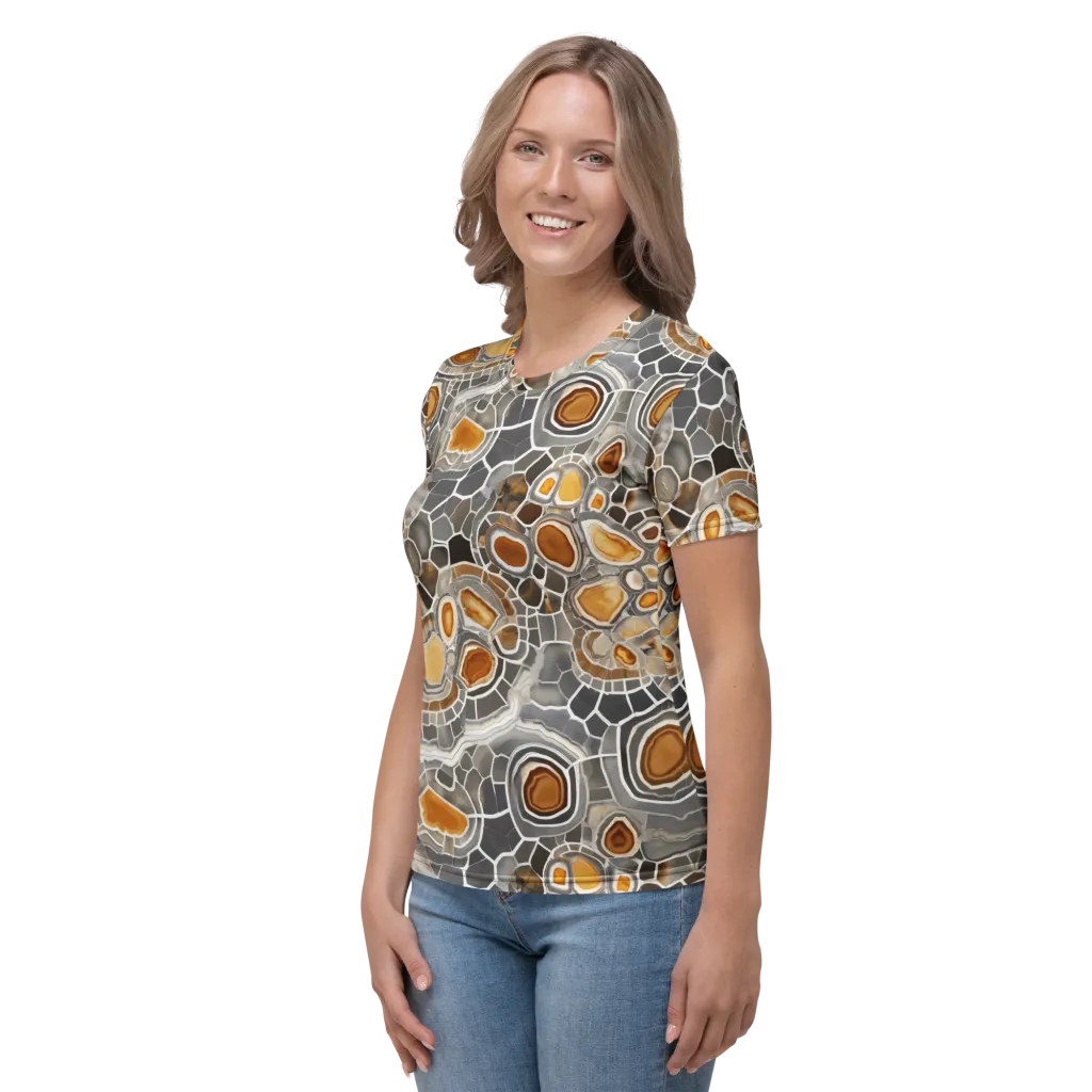 Amber Geode on Women's Crew Neck T-Shirt — Left