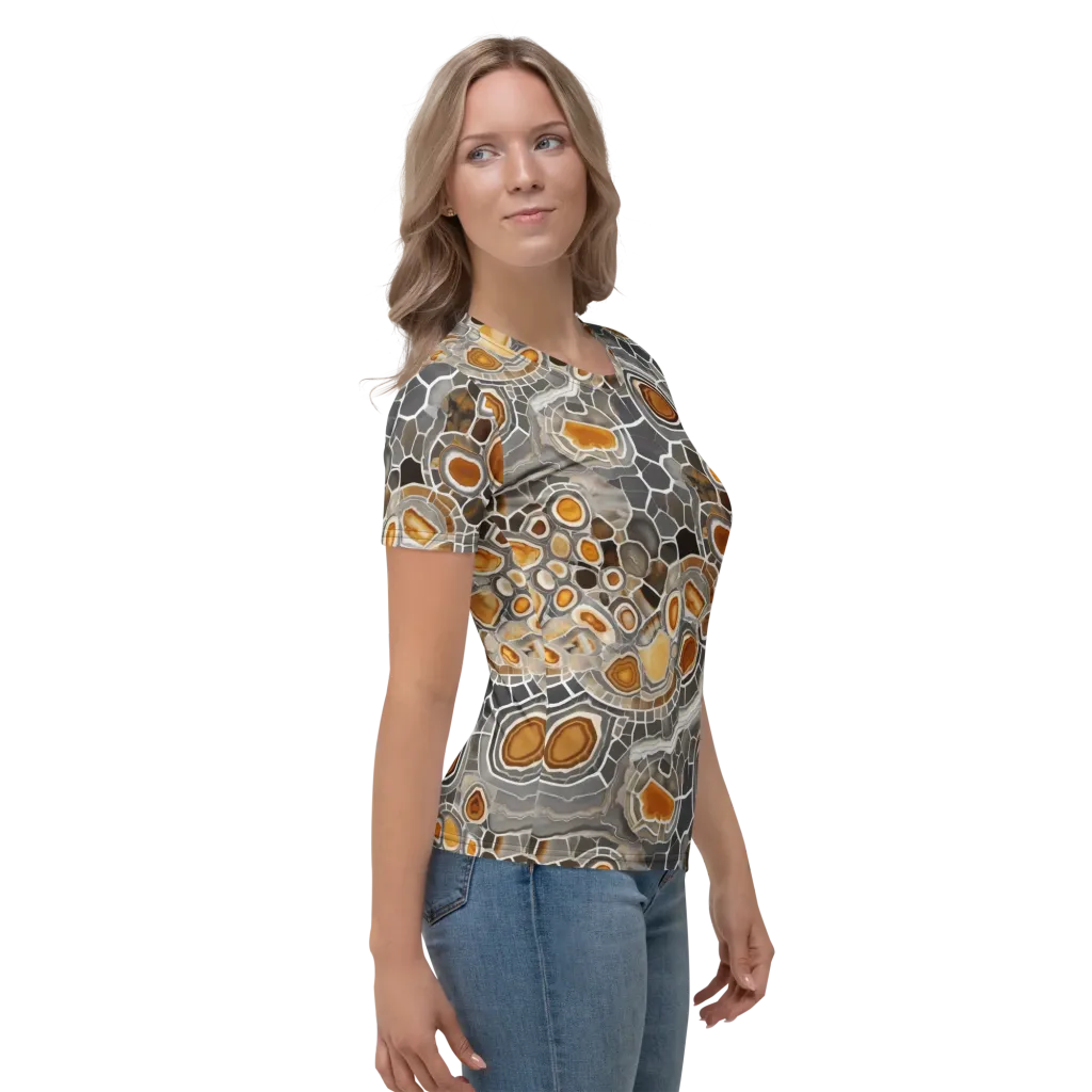 Amber Geode on Women's Crew Neck T-Shirt — Right
