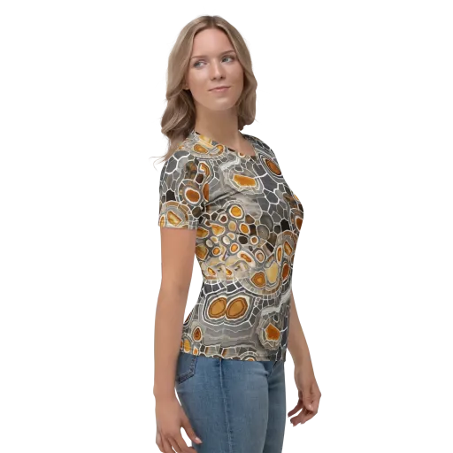 Amber Geode on a Women's Crew Neck T-Shirt