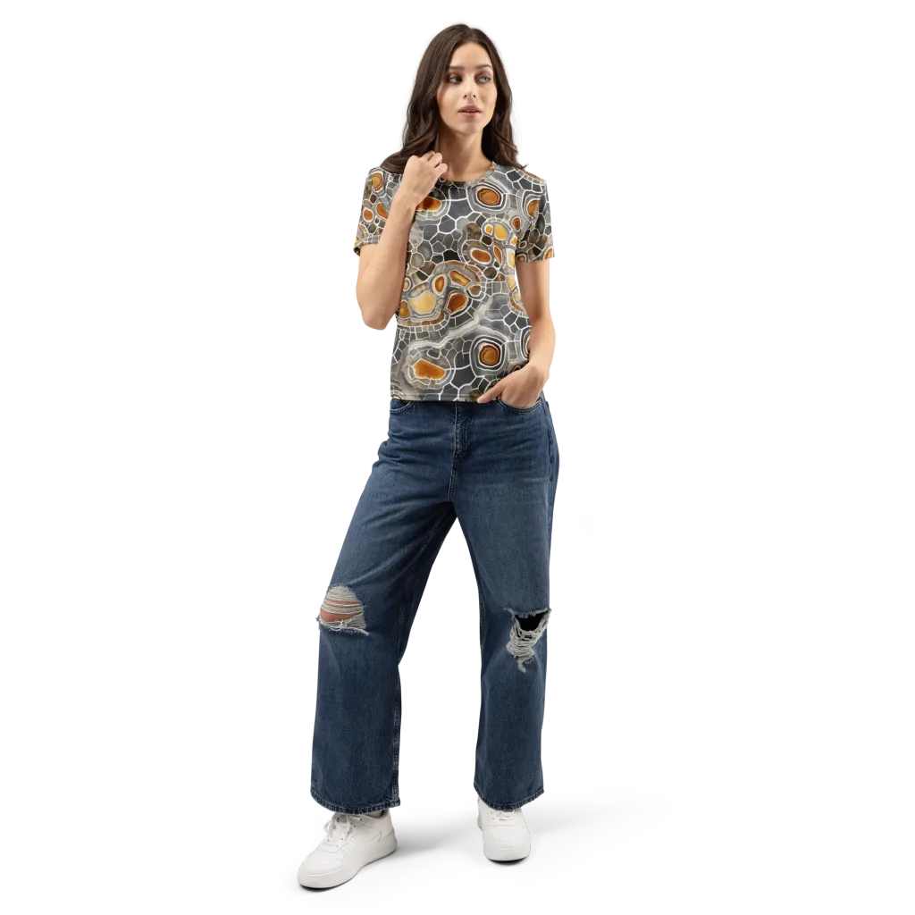 Amber Geode on Women's Crew Neck T-Shirt — Front