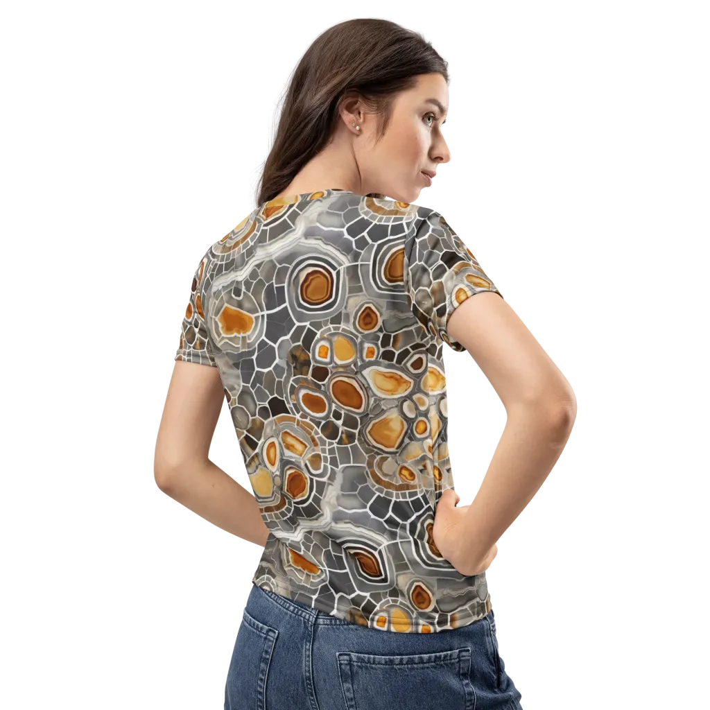 Amber Geode on Women's Crew Neck T-Shirt — Back