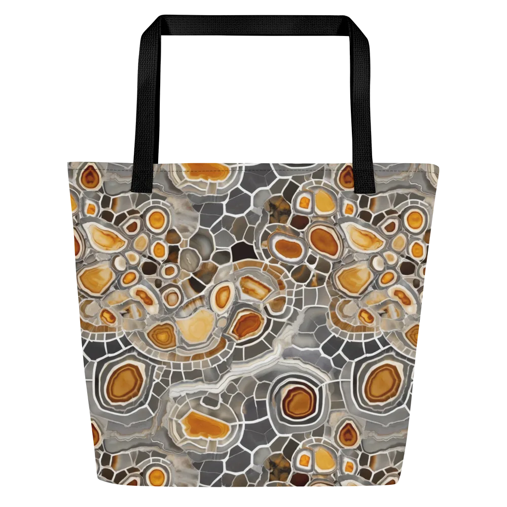 Amber Geode on Large Tote Bag W/ Pocket — Front