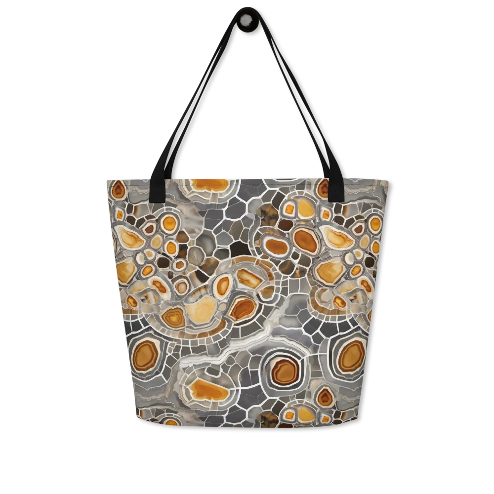 Amber Geode on Large Tote Bag W/ Pocket — Front