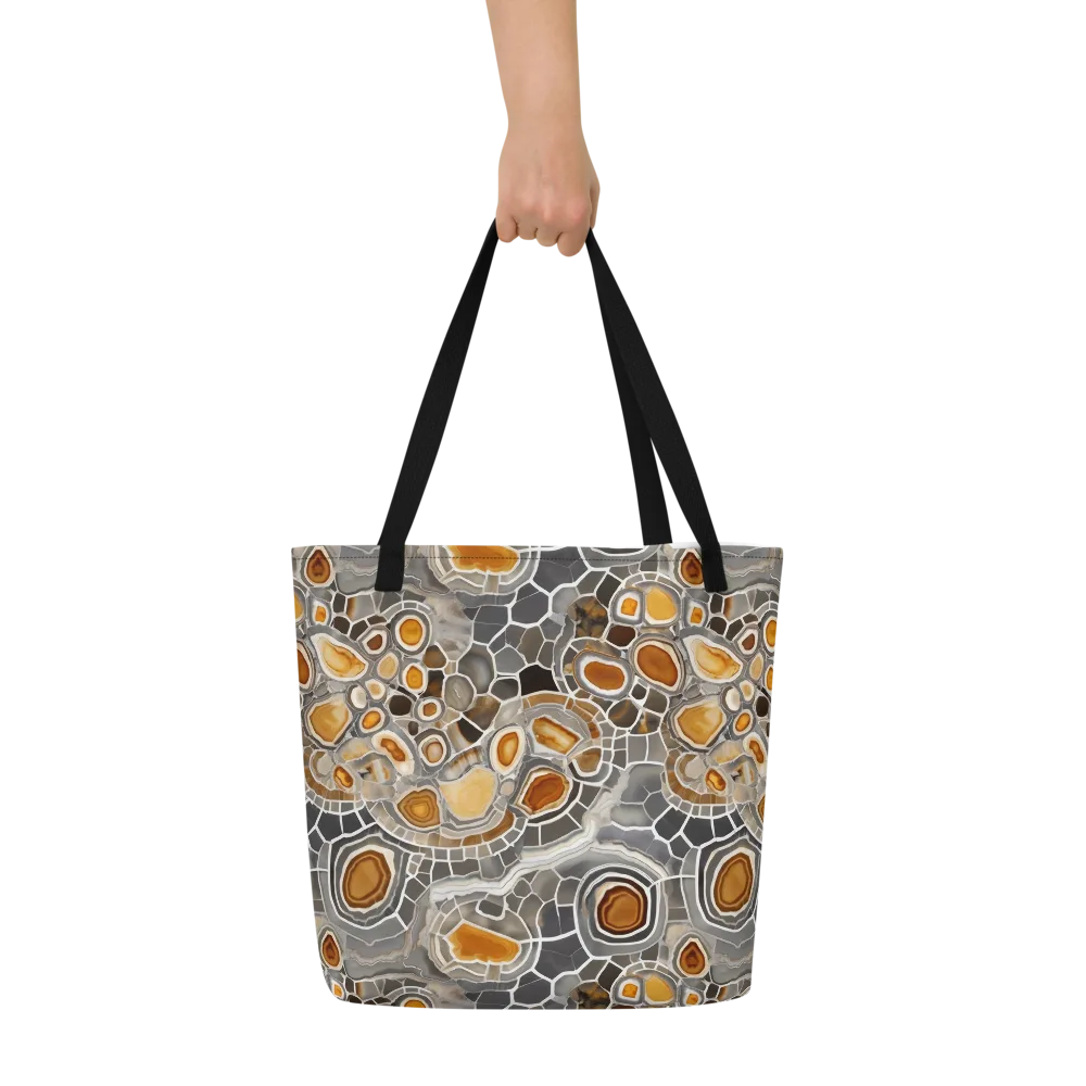 Amber Geode on Large Tote Bag W/ Pocket — Front