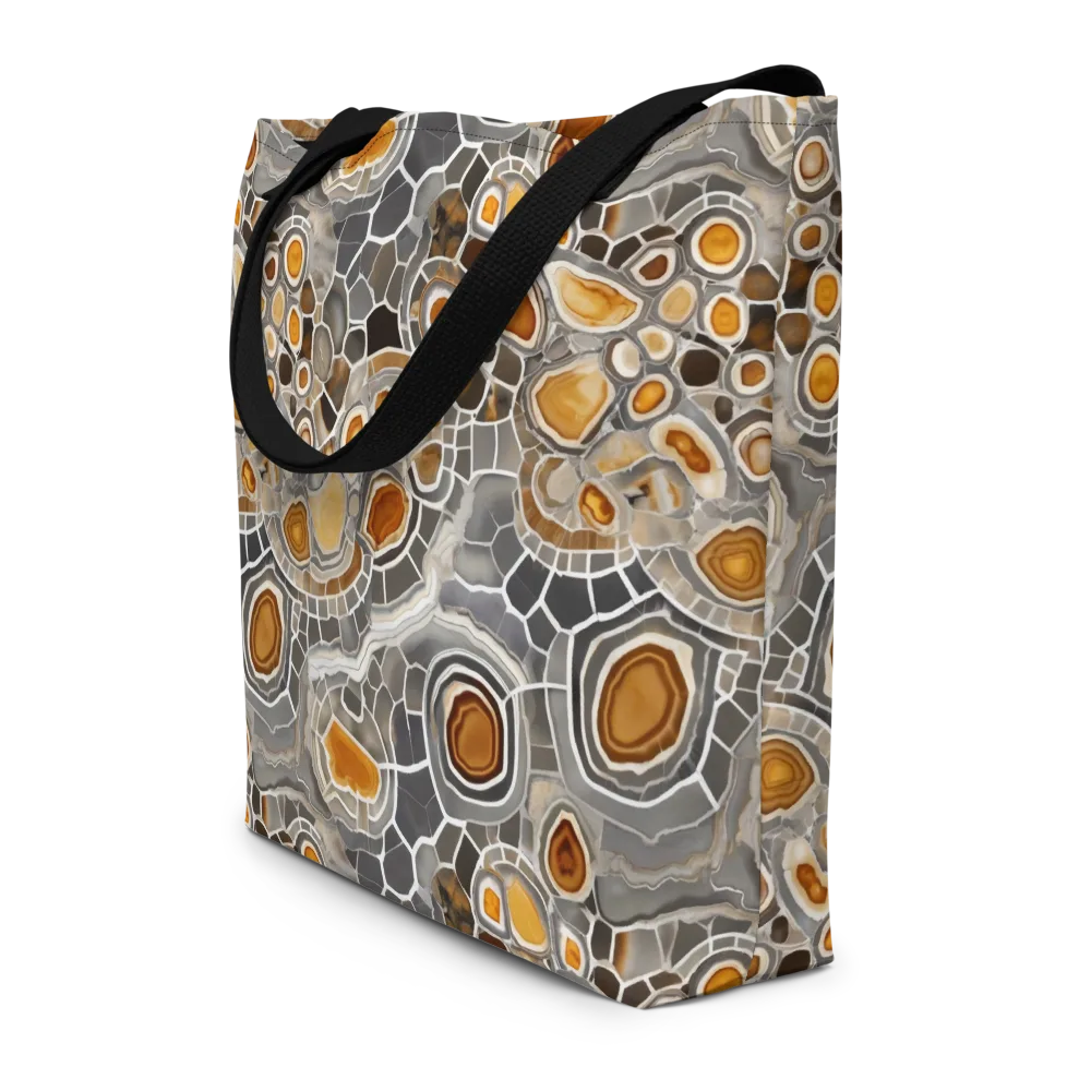 Amber Geode on Large Tote Bag W/ Pocket — Front