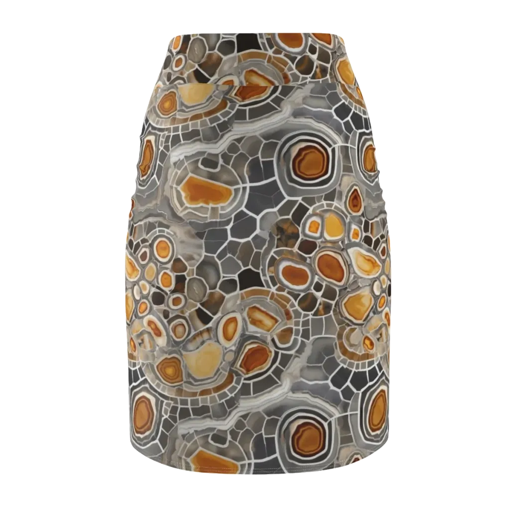 Amber Geode on Pencil Skirt — Back
