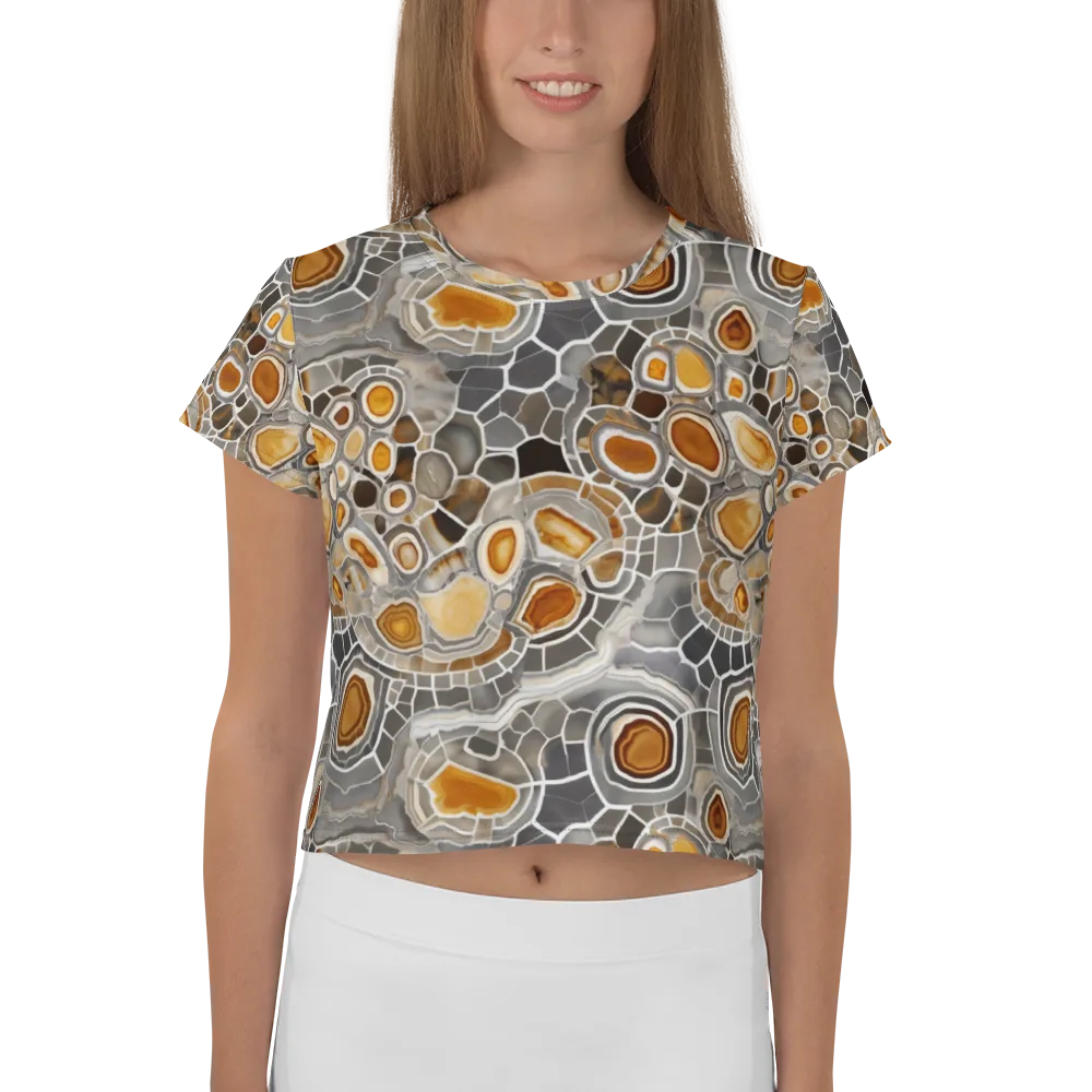 Amber Geode on Crop Tee — Front
