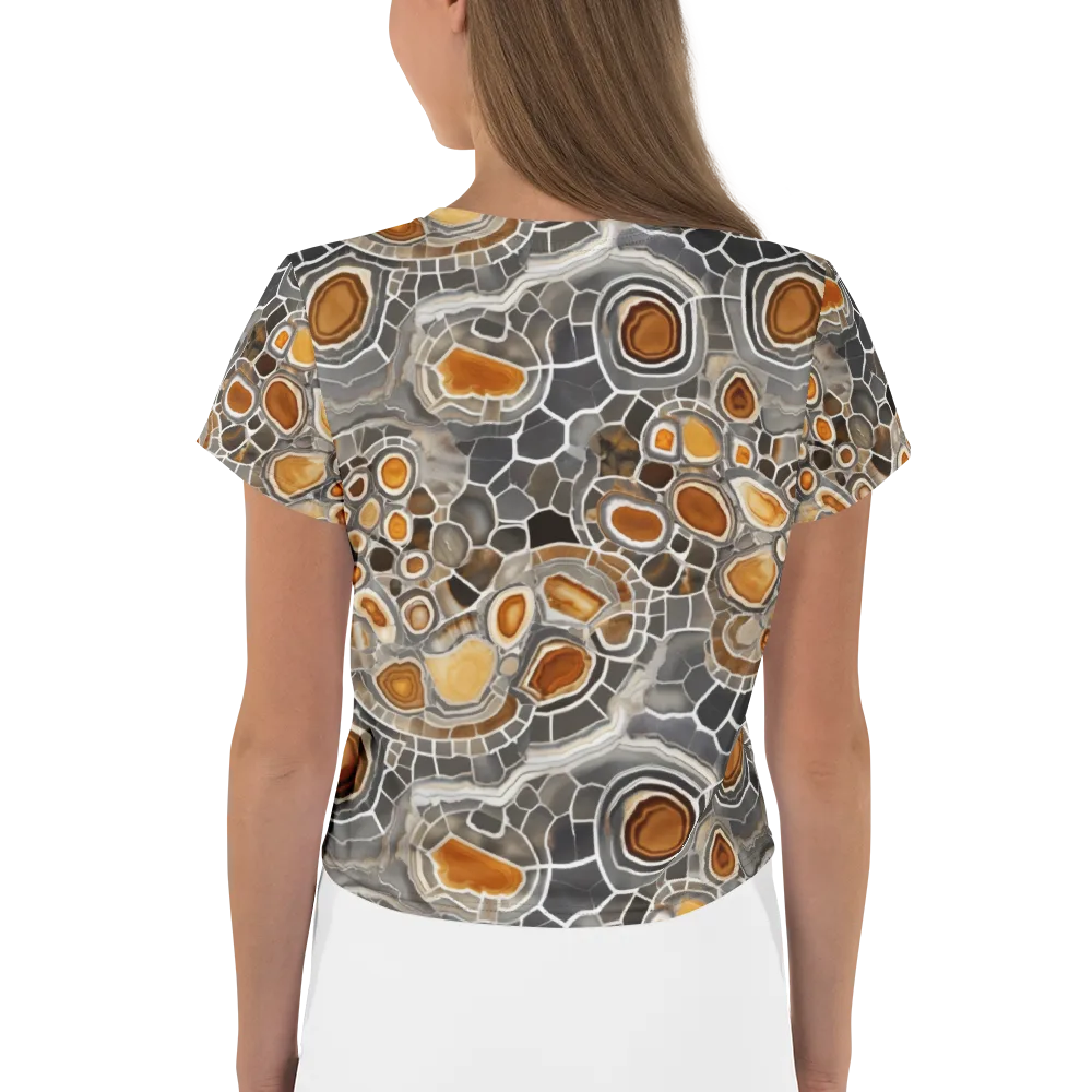 Amber Geode on Crop Tee — Back