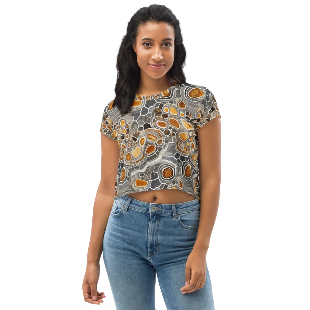 Amber Geode on Crop Tee — Front