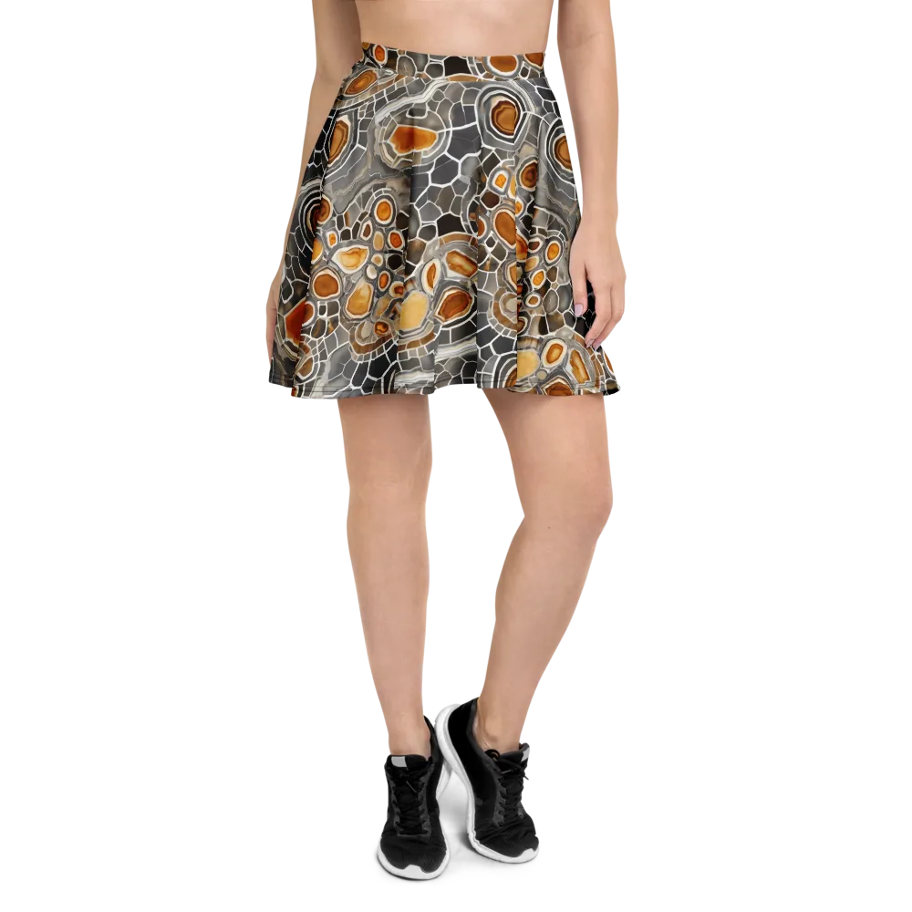 Amber Geode on Skater Skirt — Front