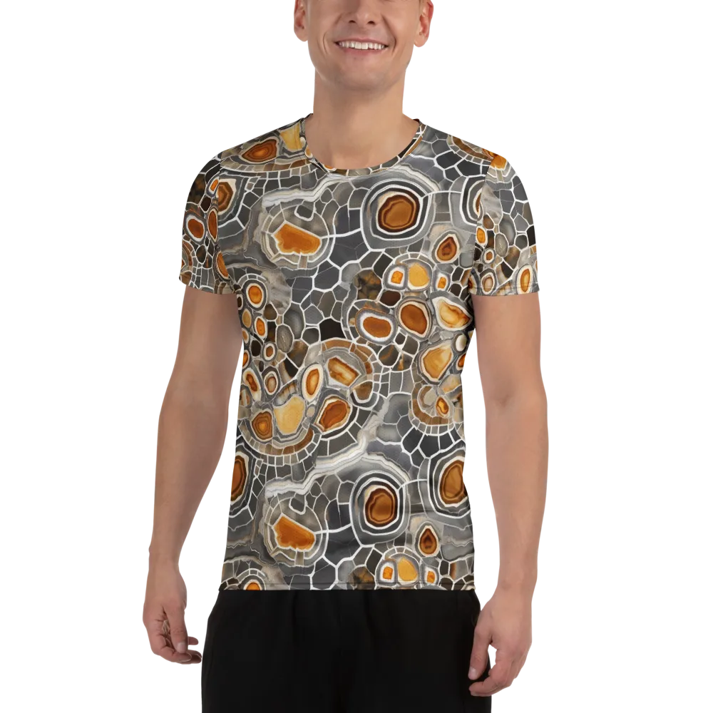 Amber Geode on Men's Athletic T-Shirt — Front