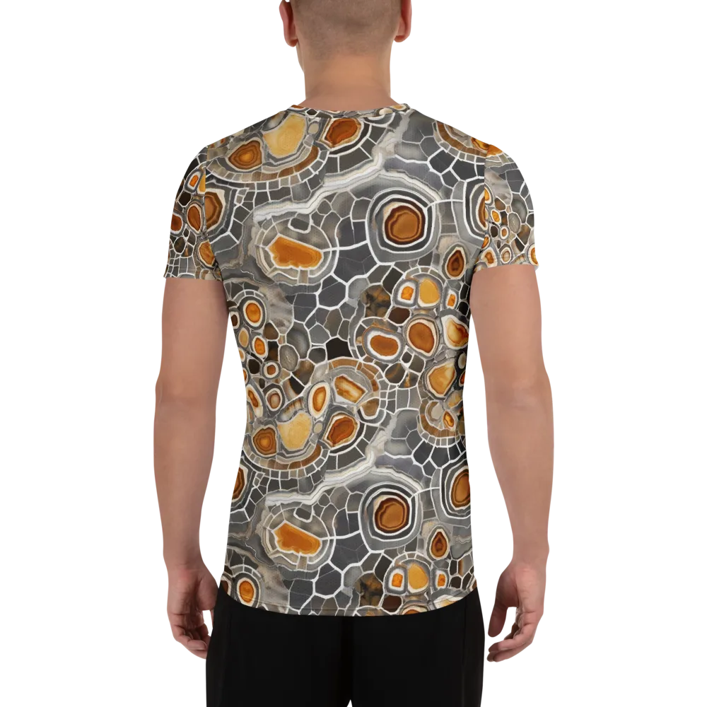 Amber Geode on Men's Athletic T-Shirt — Back