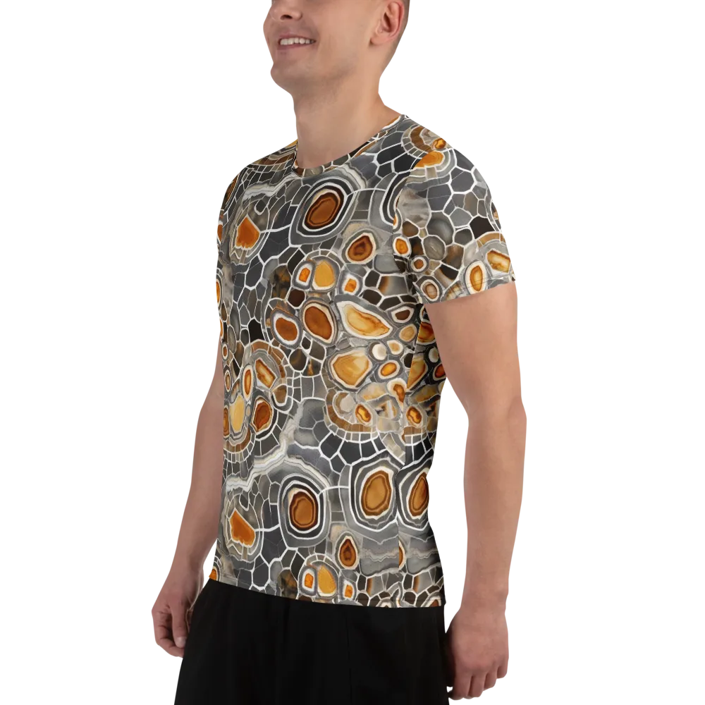 Amber Geode on Men's Athletic T-Shirt — Left