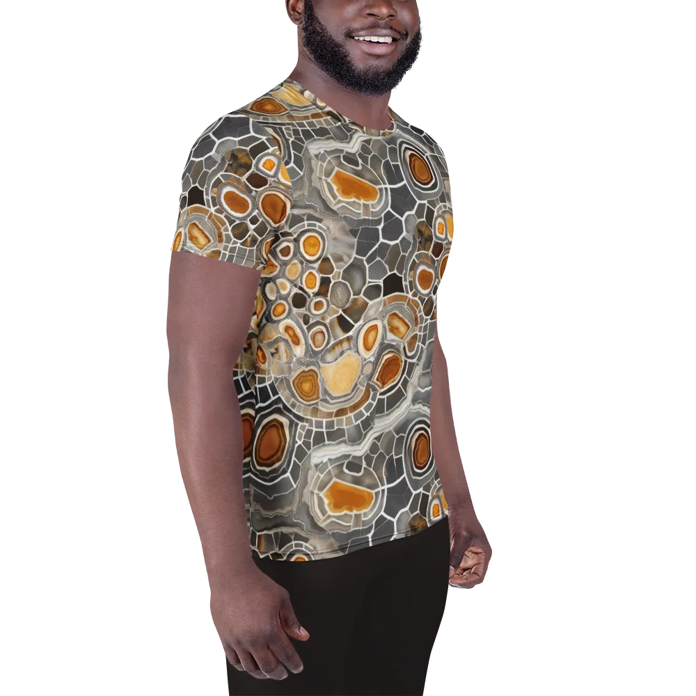 Amber Geode on Men's Athletic T-Shirt — Right