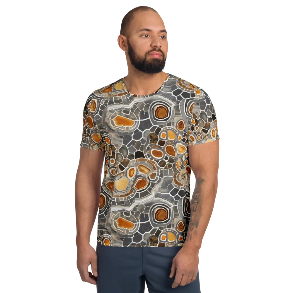 Amber Geode on Men's Athletic T-Shirt — Front