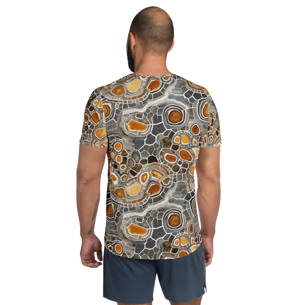Amber Geode on Men's Athletic T-Shirt — Back