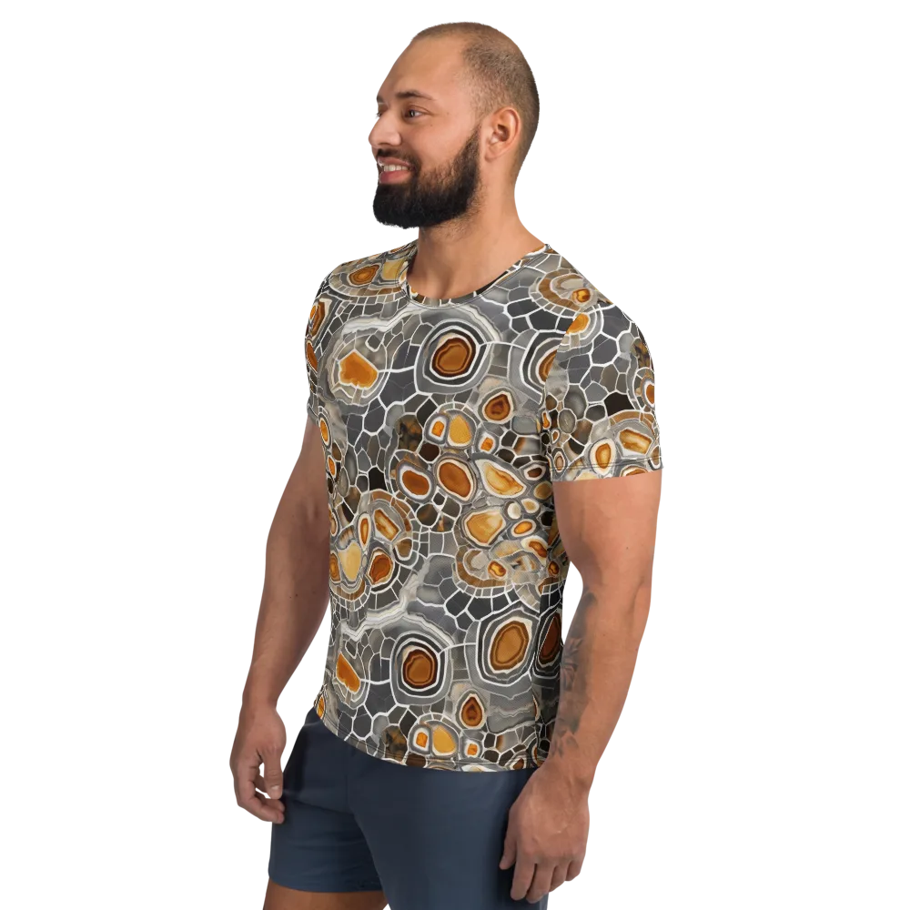 Amber Geode on Men's Athletic T-Shirt — Left