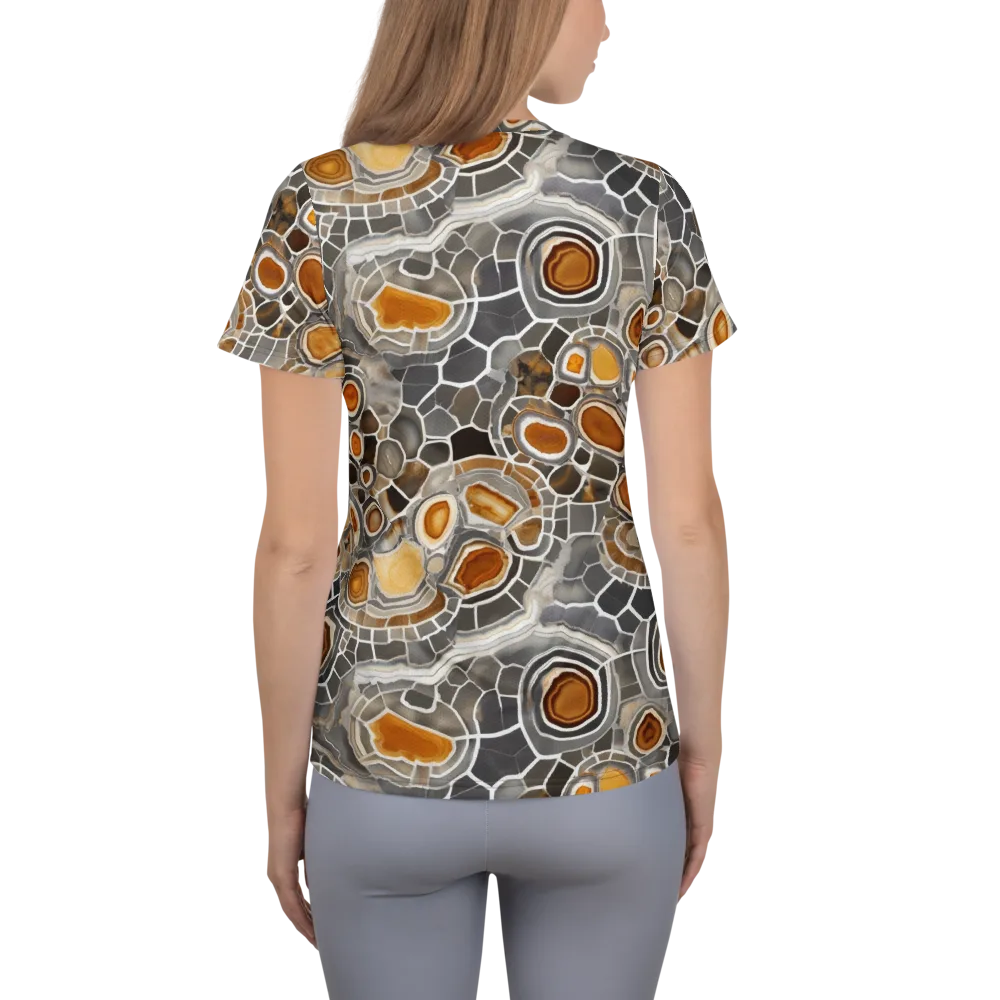 Amber Geode on Women's Athletic T-Shirt — Back
