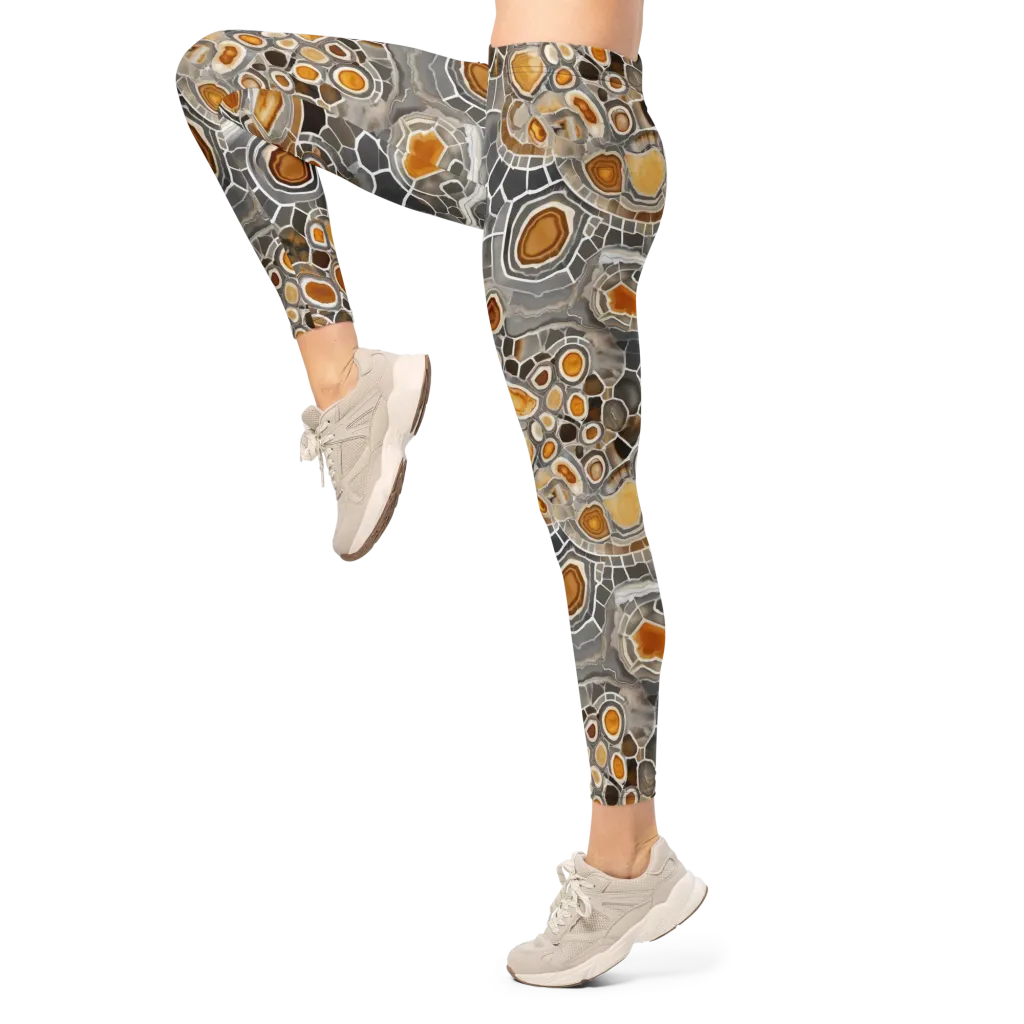 Amber Geode on Leggings — Left