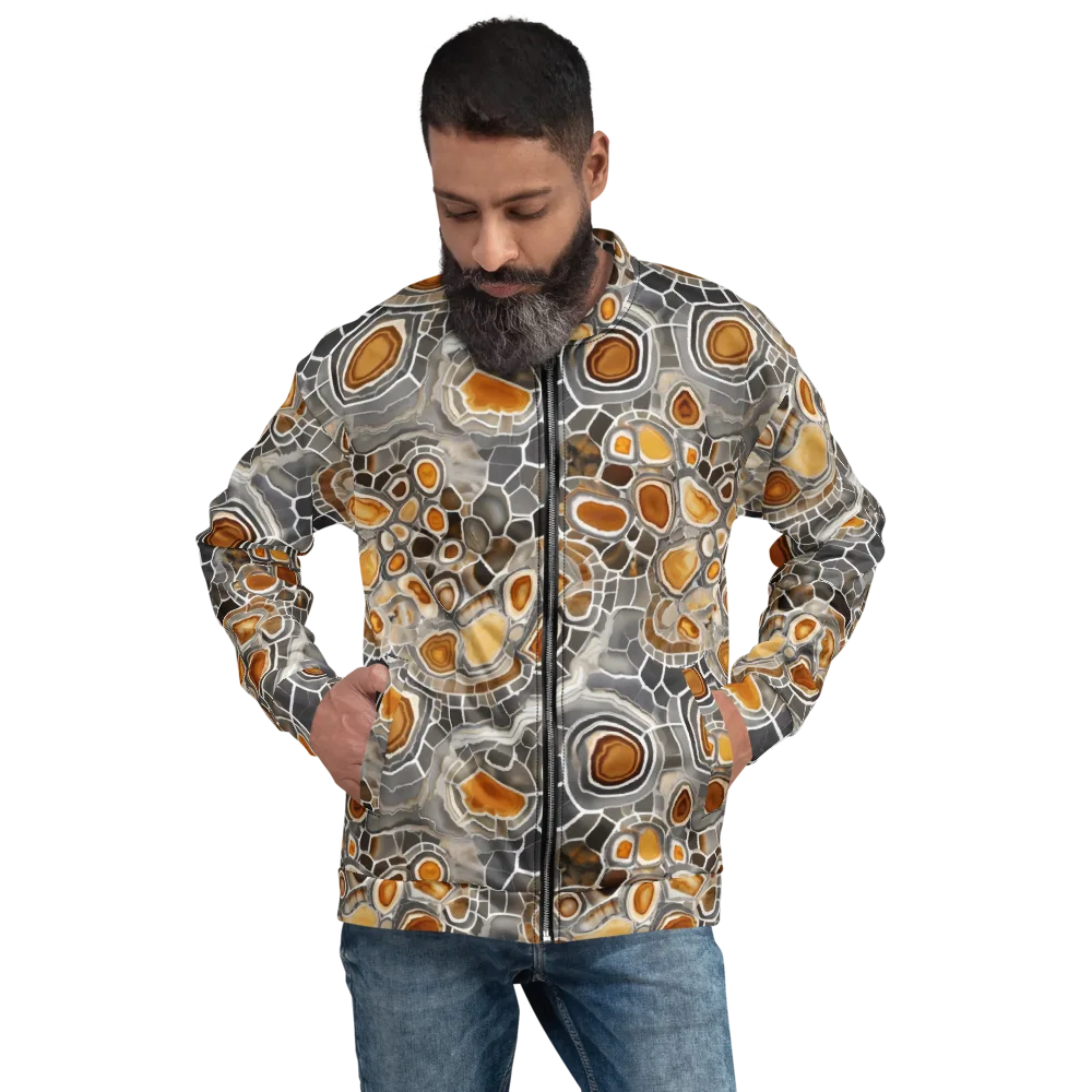 Amber Geode on Bomber Jacket — Front