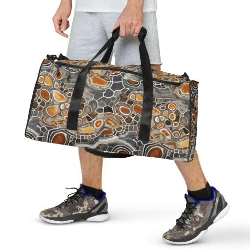 Amber Geode on a Duffle Bag