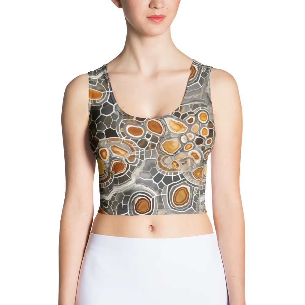 Amber Geode on Crop Top — Front